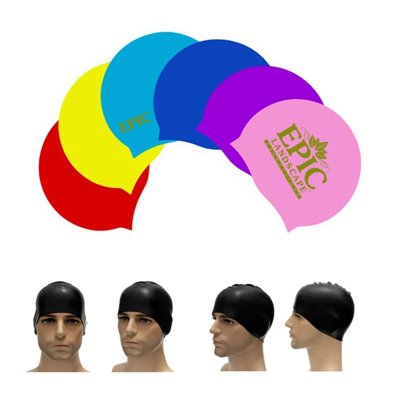 Soft Non-Slip Solid Color Silicone Swimming Cap 1