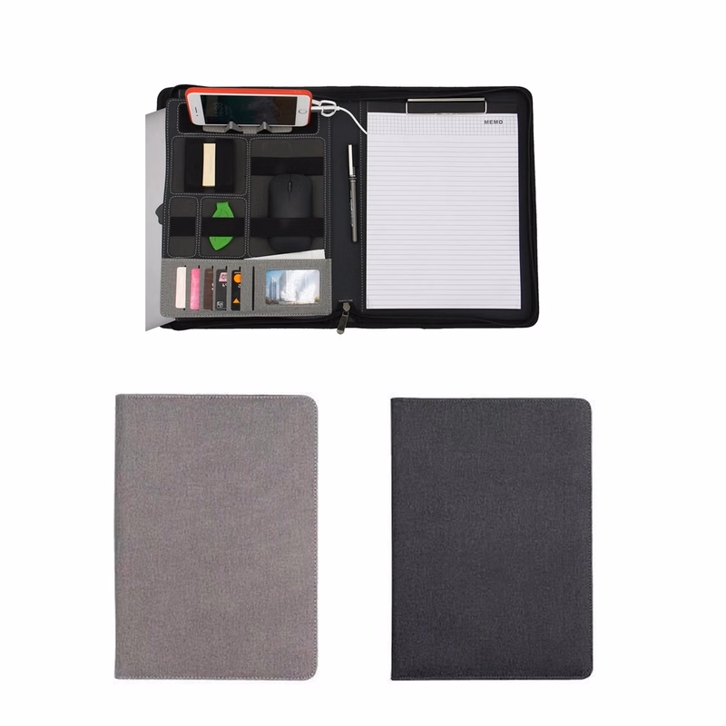 Multifunction Wired Charging Portfolio File Folder