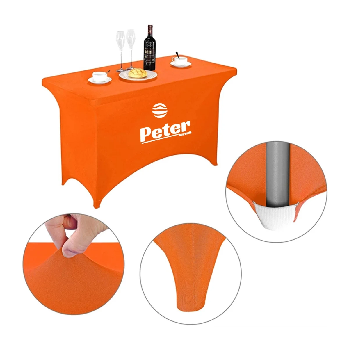 4 FT Spandex Fitted Stretch Table Cover 1
