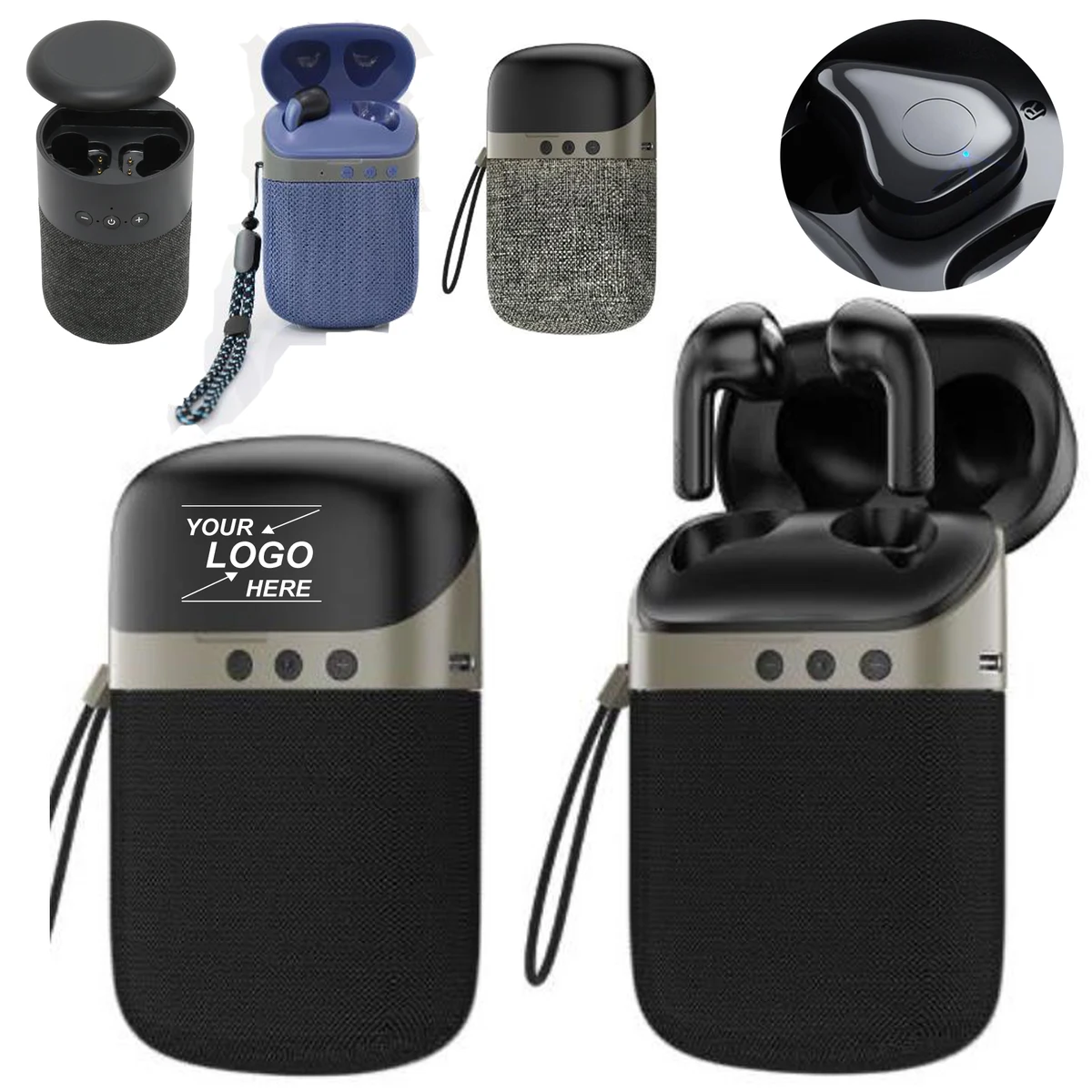 2" 1 Wireless Speaker and Earbuds with 360 Degree Surround Sound 1