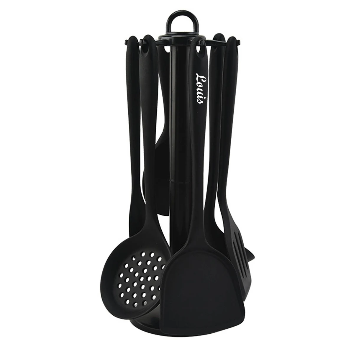 6-Piece Silicone Kitchen Utensil Set with Holder 1