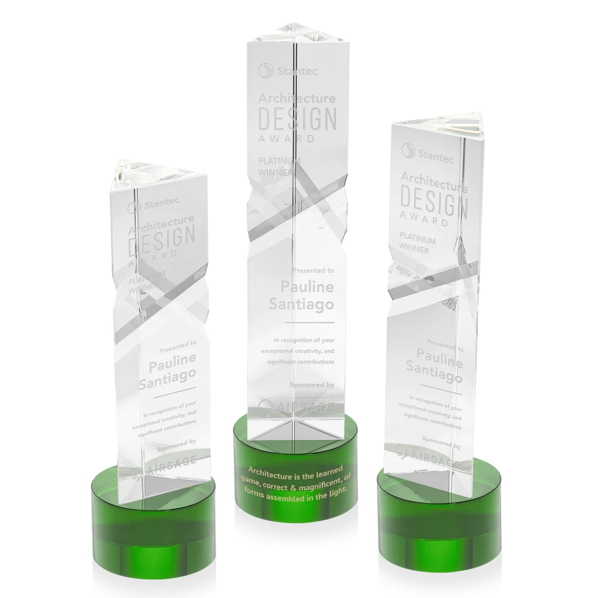 Oakham Award on Marvel Base - Green 1