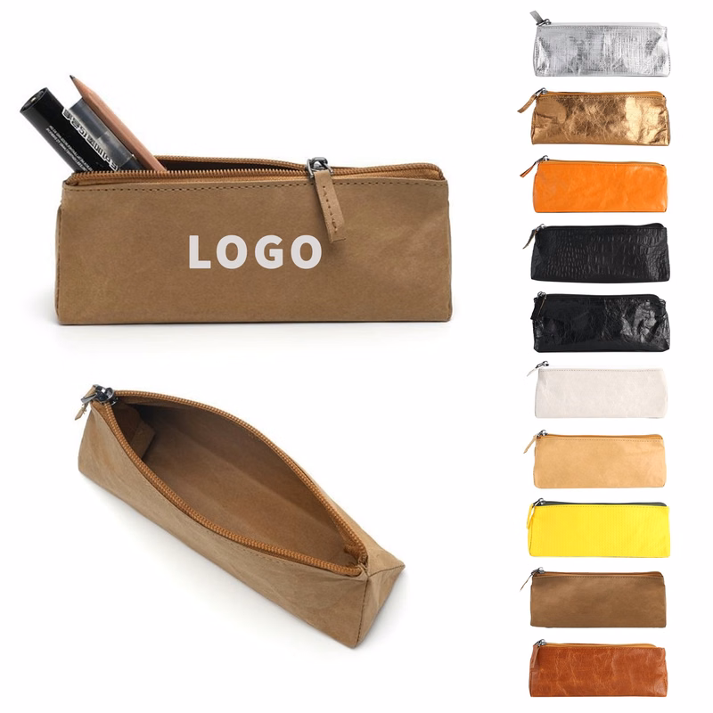 Solid Color Unisex Zipper Pencil Case