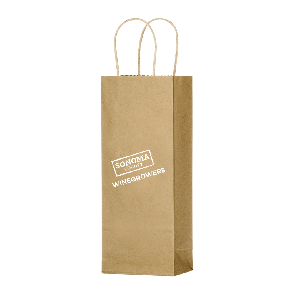 1-Bottle Kraft Paper Tote 1
