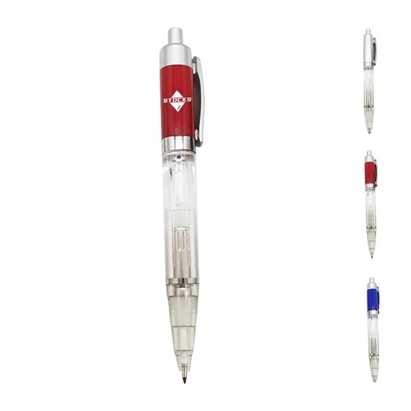 Custom 2 in 1 LED Penlight Ballpoint Pen with Lighted Tip — Writing & Lighting Promo 1