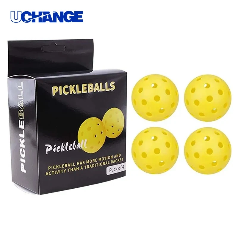 Standard 40-Hole Pickleball Set of 4 for Game & Practice Play 1