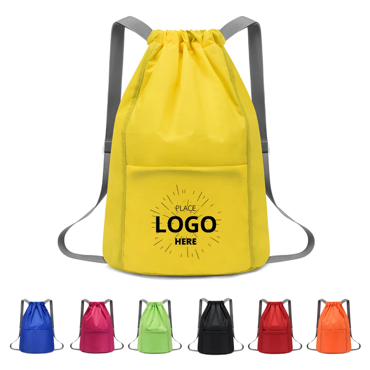 Drawstring Backpack Waterproof Oxford Cloth Bag 1