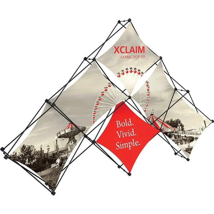 Xclaim 10ft 6 Quad Pyramid Fabric Popup Display Kit 01 1