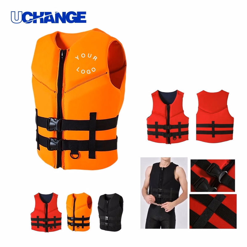 Durable Neoprene Life Vest with High Visibility Colors for Boating