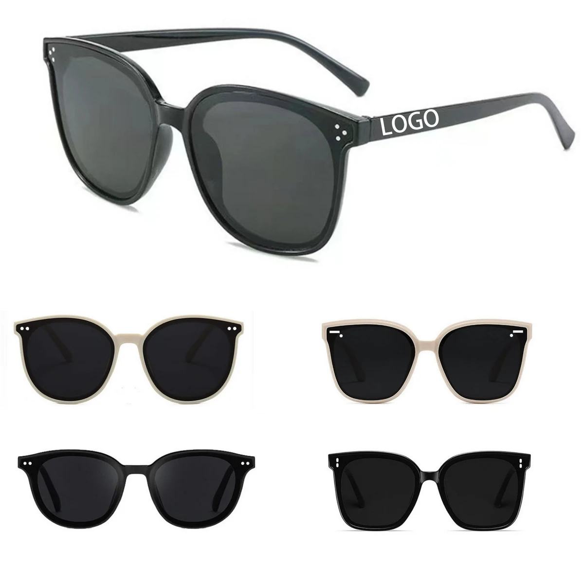 Fashion Vintage Square Frame Sunglasses 1