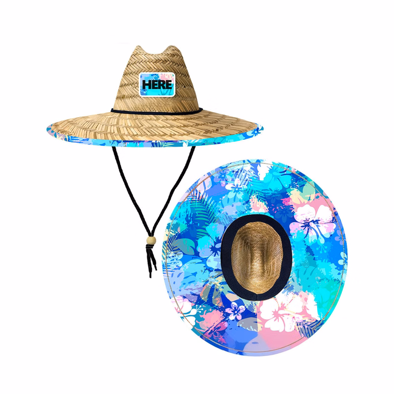 MOQ50 Custom Straw Sun Protection Lifeguard Hat
