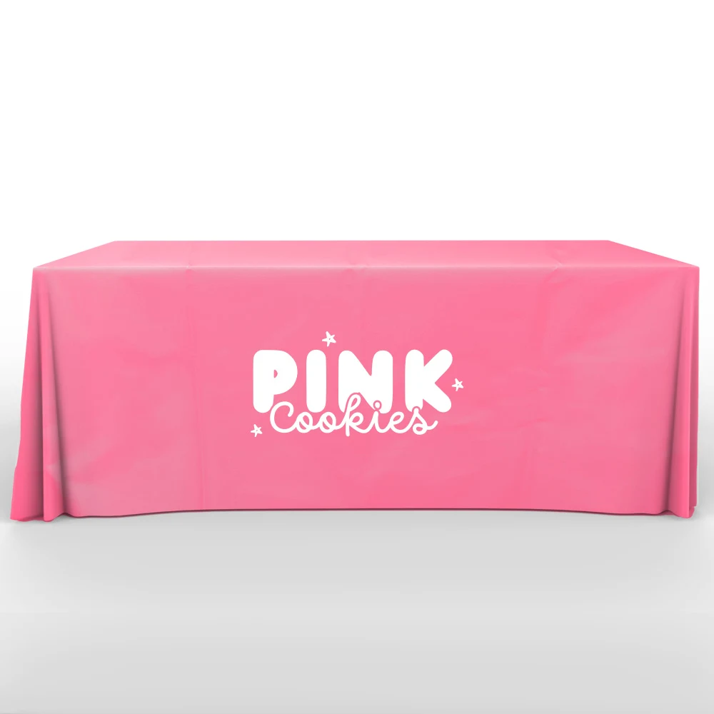 Recyclable, Non Woven 6' Flat, 3 Sided Screen Print Table Cover 1