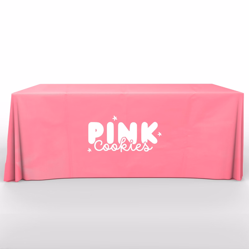 Recyclable, Non Woven 6' Flat, 3 Sided Screen Print Table Cover