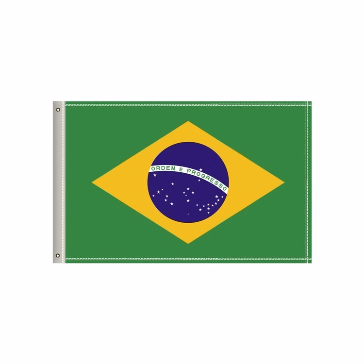 National Flag, Brazil, Double-Sided - 36"W x 24"H