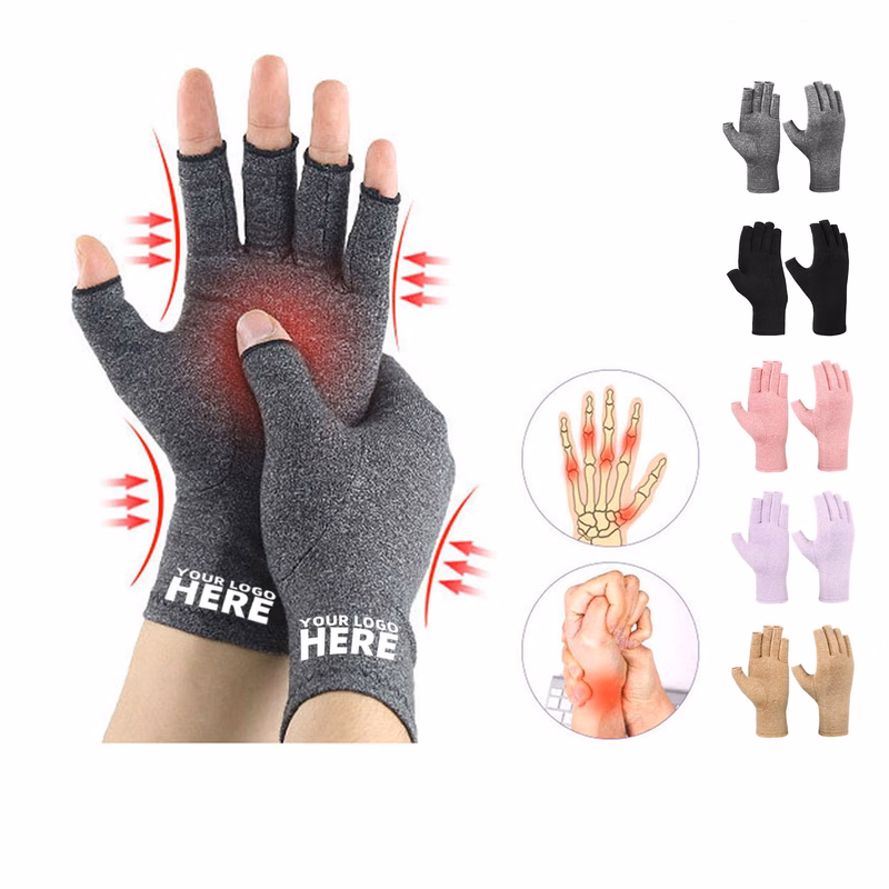 Arthritic Joint Symptom Relief Fingerless Compression Wrap