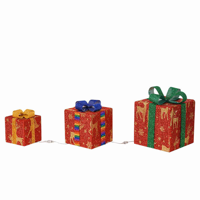3 PCS Set Christmas Glow Gift Box