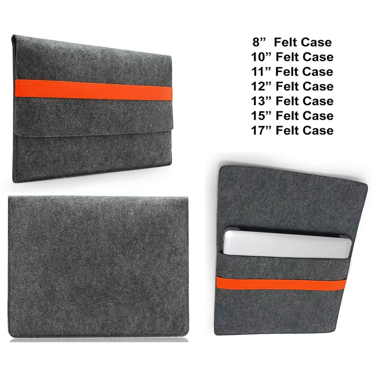 iBank ® 17" Felt Sleeve Case with pocket for Laptop Tablet 1