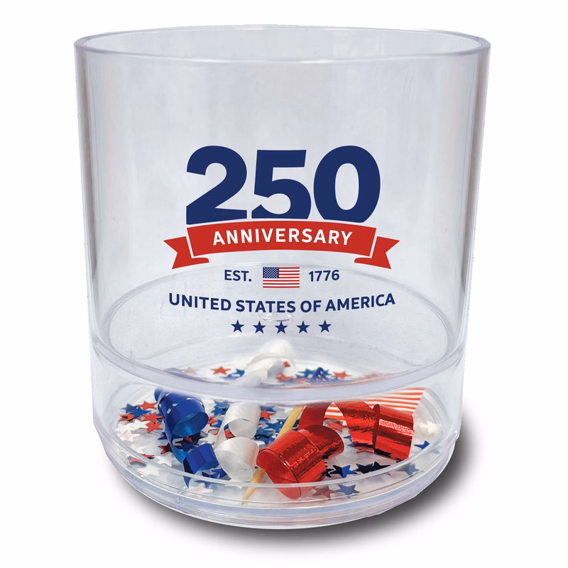 12oz USA 250 Compartment Tumbler with Stock 3 Color Imprint