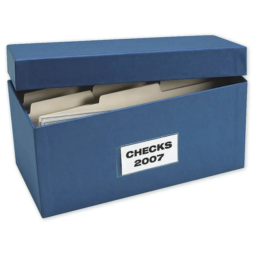 Storage Boxes, for Cancelled Check , Set Of 2 1