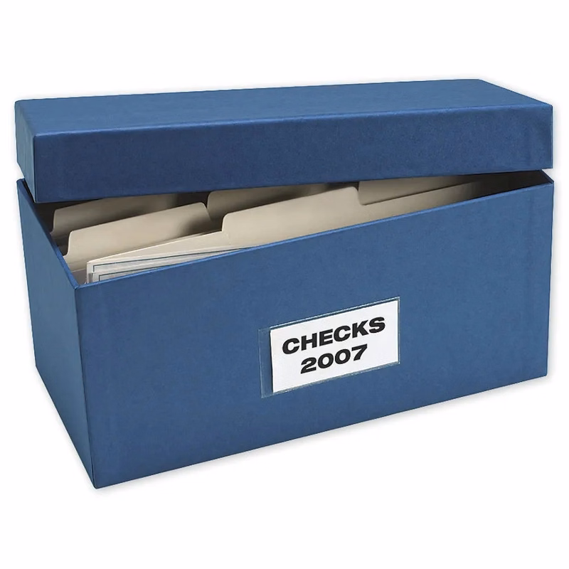 Storage Boxes, for Cancelled Check , Set Of 2