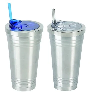 16oz Stainless H2 Duo Tumbler with Straw 1