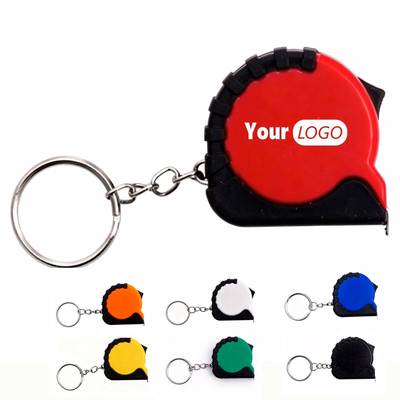 Mini Tape Measure Keychain With TPR Cover