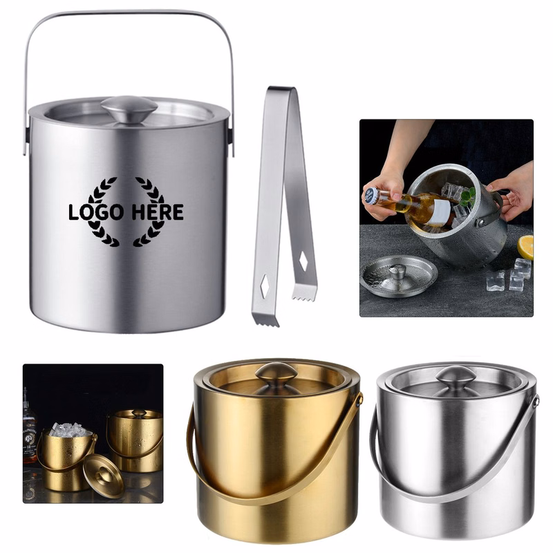 Stainless Steel Ice Cooler Bucket With Clamp