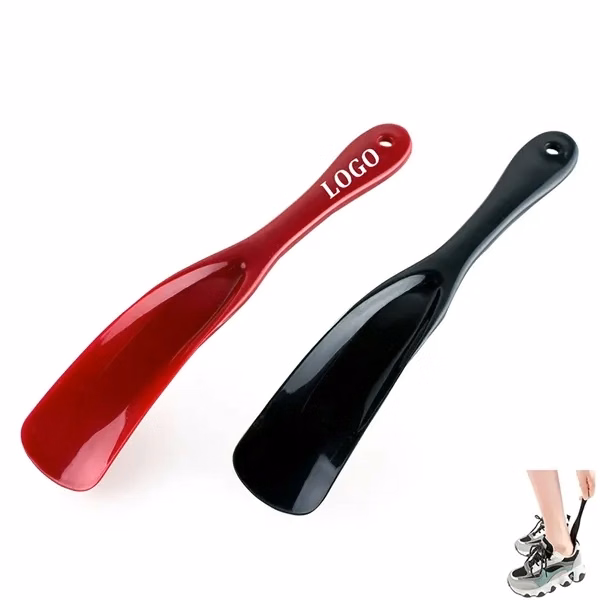 Custom 7.67" Plastic Shoe Horn with Precision Curve — Mobility Aid Accessory