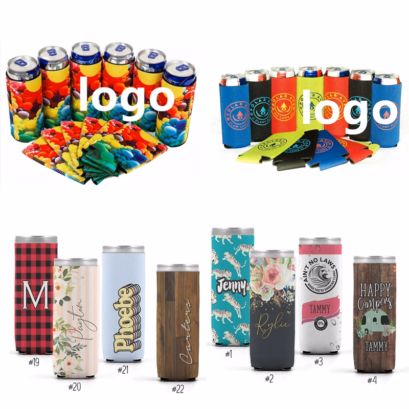 Neoprene Slim Can Cooler Full Colors Coolie