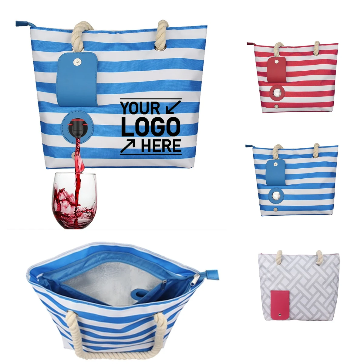 Tote Beach Bag With Hidden Spout 1