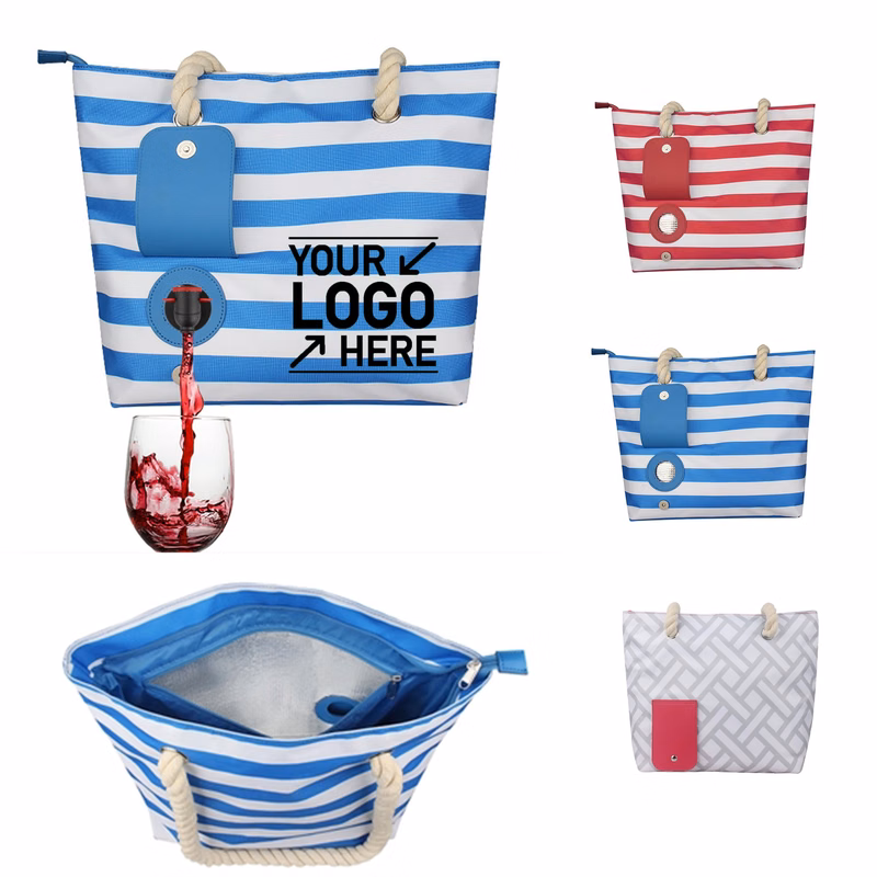 Tote Beach Bag With Hidden Spout