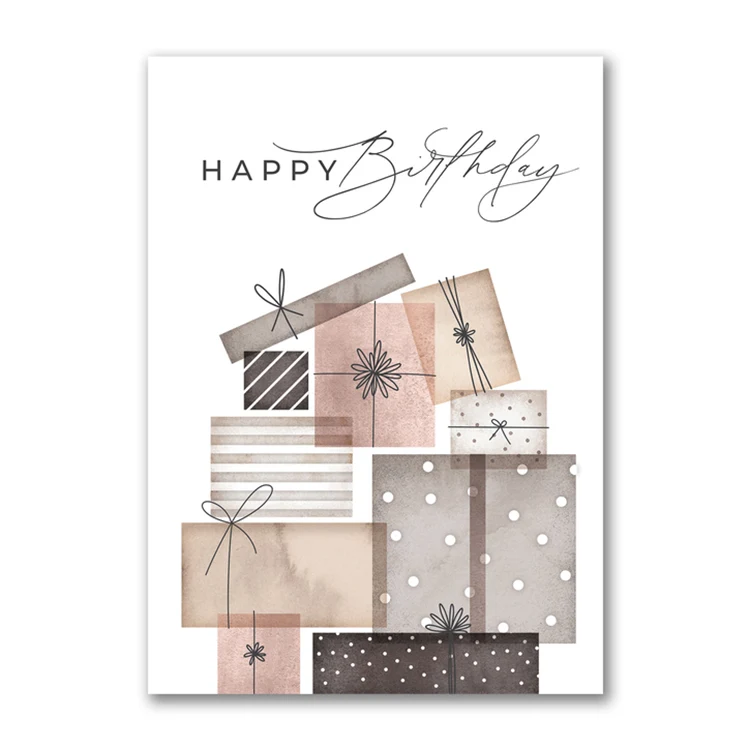 Stacked Packages Birthday Card 1