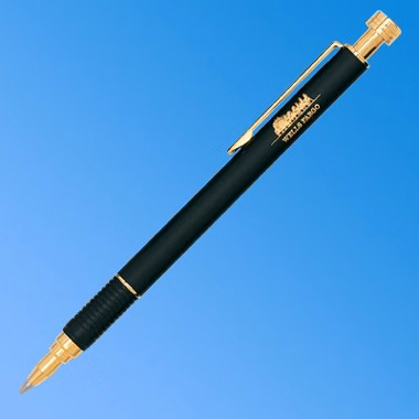 PUSH BUTTON PEN - MATTE BLACK/NICKEL