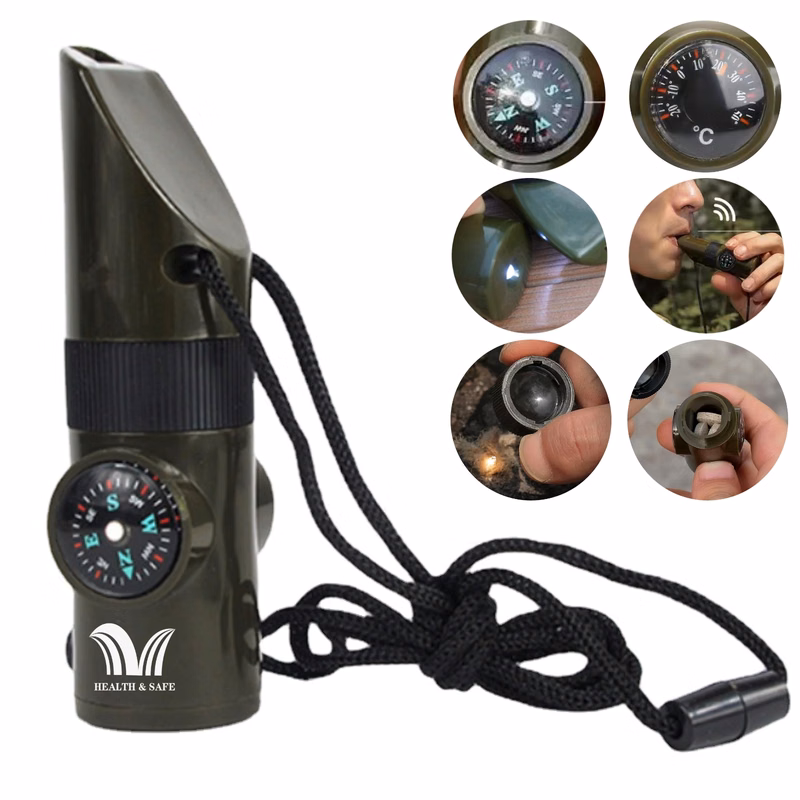 7 in 1 Multifunctional Outdoor Survival Whistle