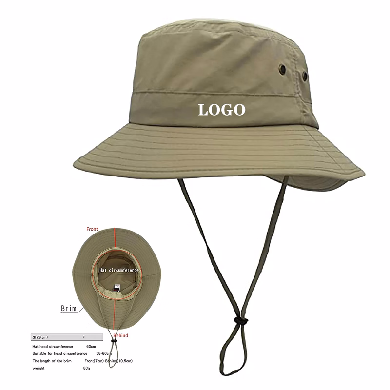 Fisherman's Bucket Hat with String for Men and Women