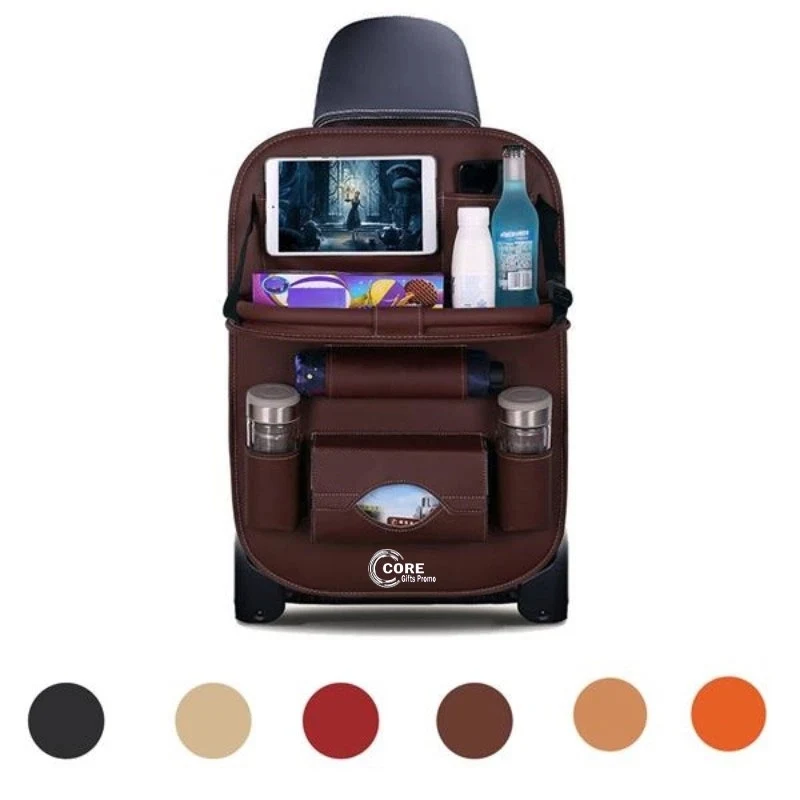 Pu Leather Car Backseat Storage Organizer With Tablet Holder 1