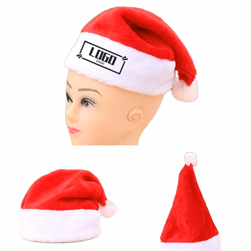 Customizable Plush Holiday Hat for Parties and Gifts