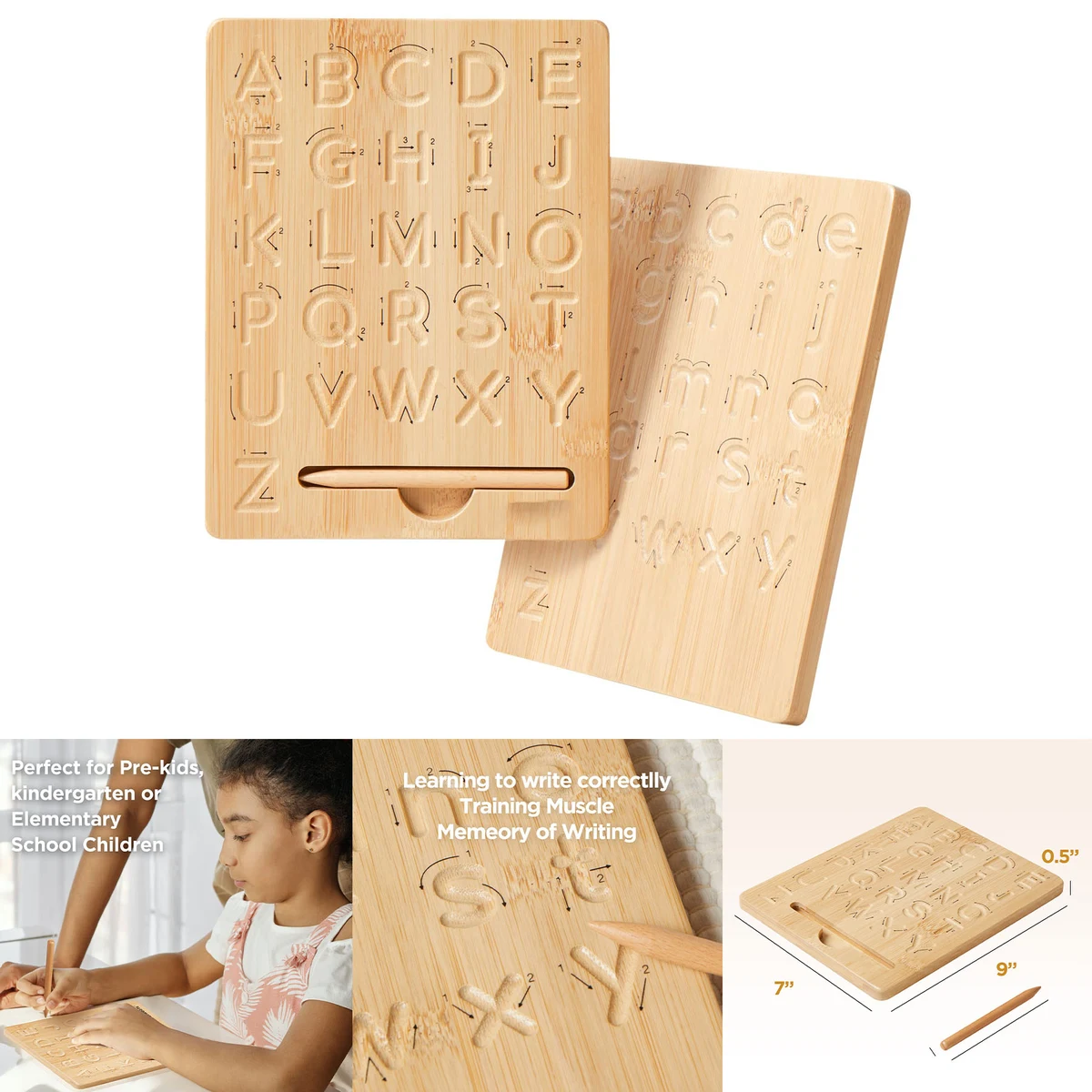 Montessori Wooden Alphabet Tracing Board 1