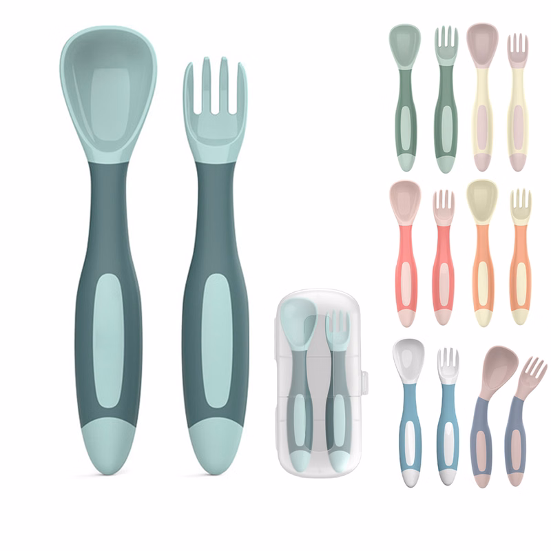 Baby Utensils with Travel Case - Bendable & Safe