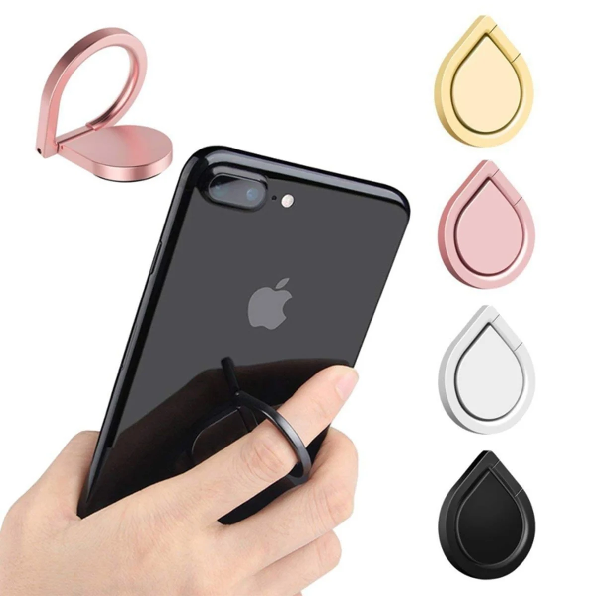Teardrop aluminium Cell Phone Ring stand grip holder 1
