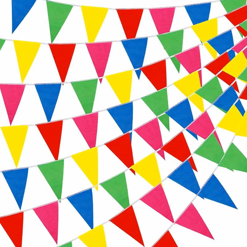 MOQ2000 PVC Pennant Small Bunting Hanging Flag