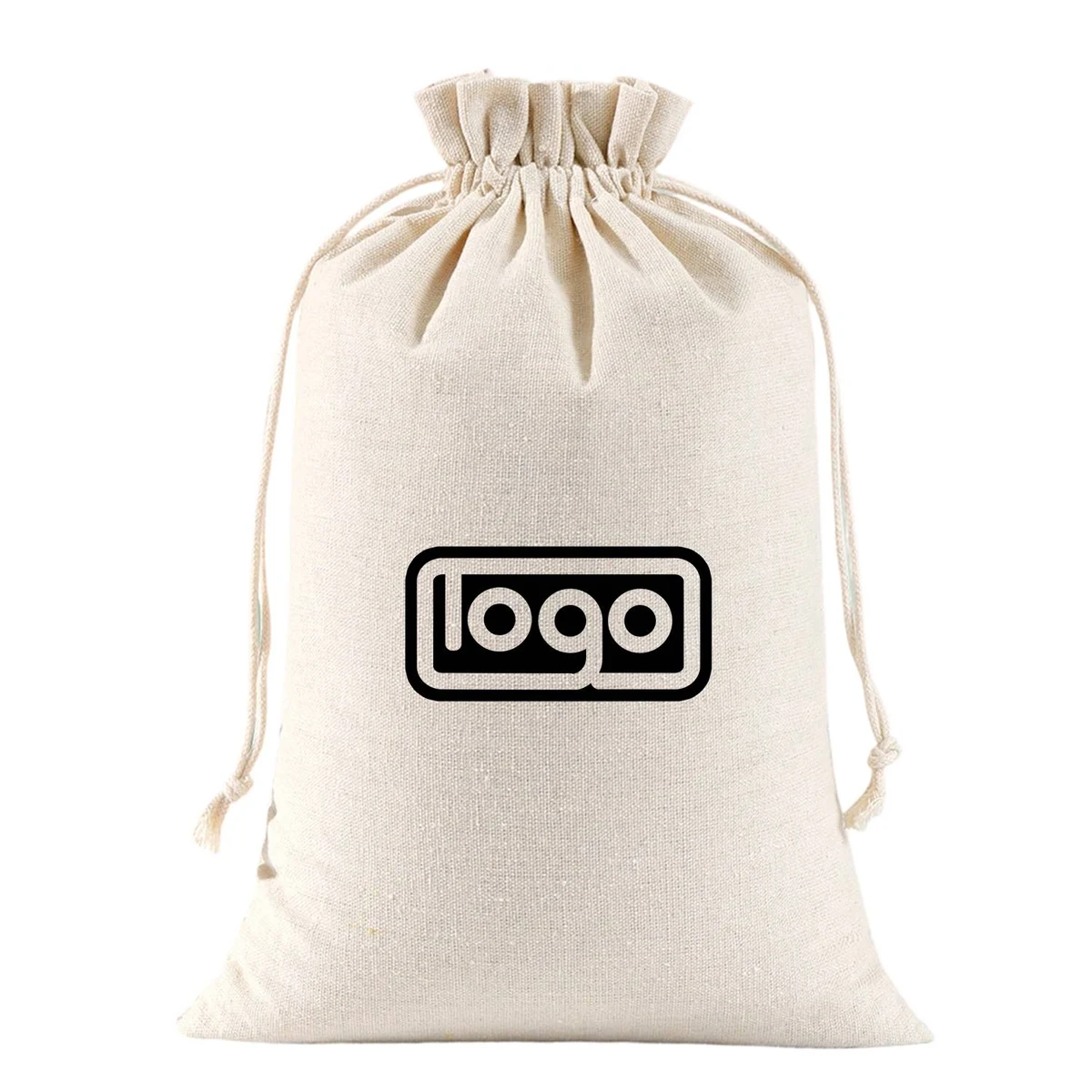 Cotton Linen Drawstring Bag 1