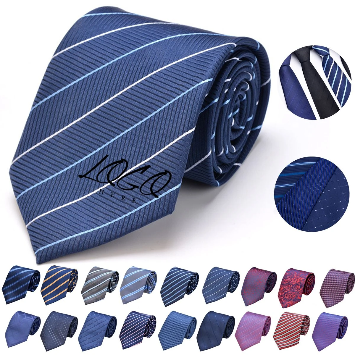 57.1"??3.1"Hand Woven Multi Pattern Men's Tie 1