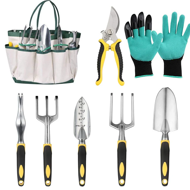 8 Pieces Garden Tool Set with Tote Bag 1