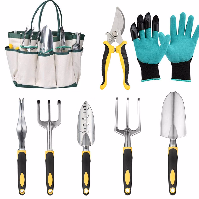 8 Pieces Garden Tool Set with Tote Bag
