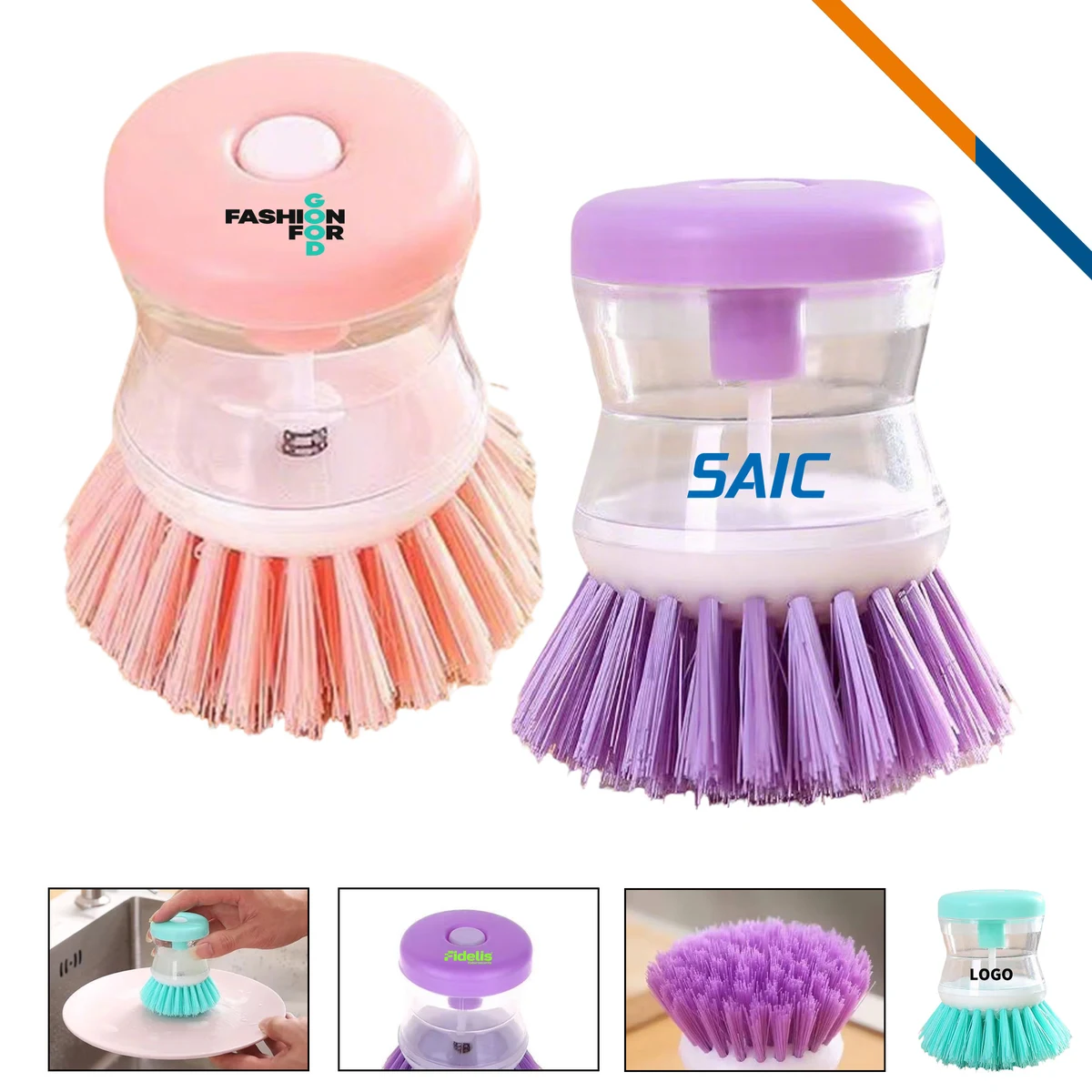 Cyril 2in1 Dish Soap Dispenser Pot Brush 1
