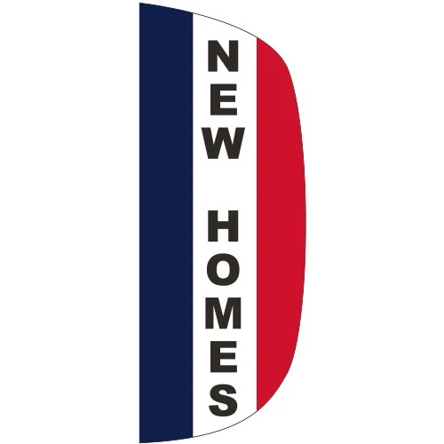 "NEW HOMES" 3' x 8' Message Flutter Flag 1