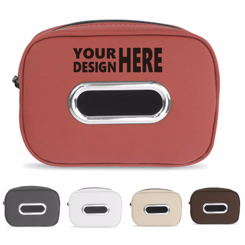 Premium PU Leather Car Tissue Box