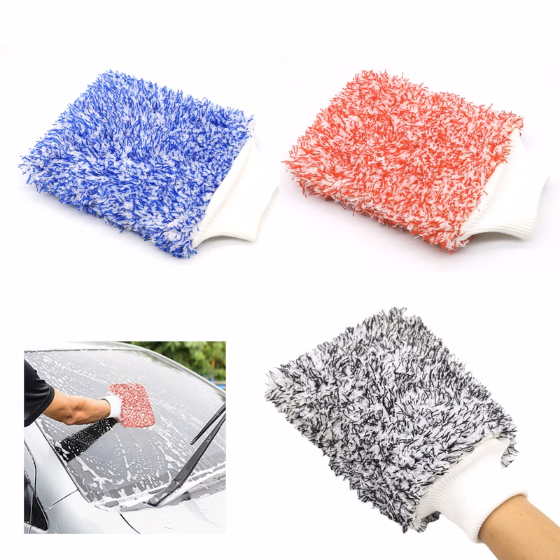 Microfiber Custom Scratch-Free Car Wash Gloves Soft Car Wash Mitt