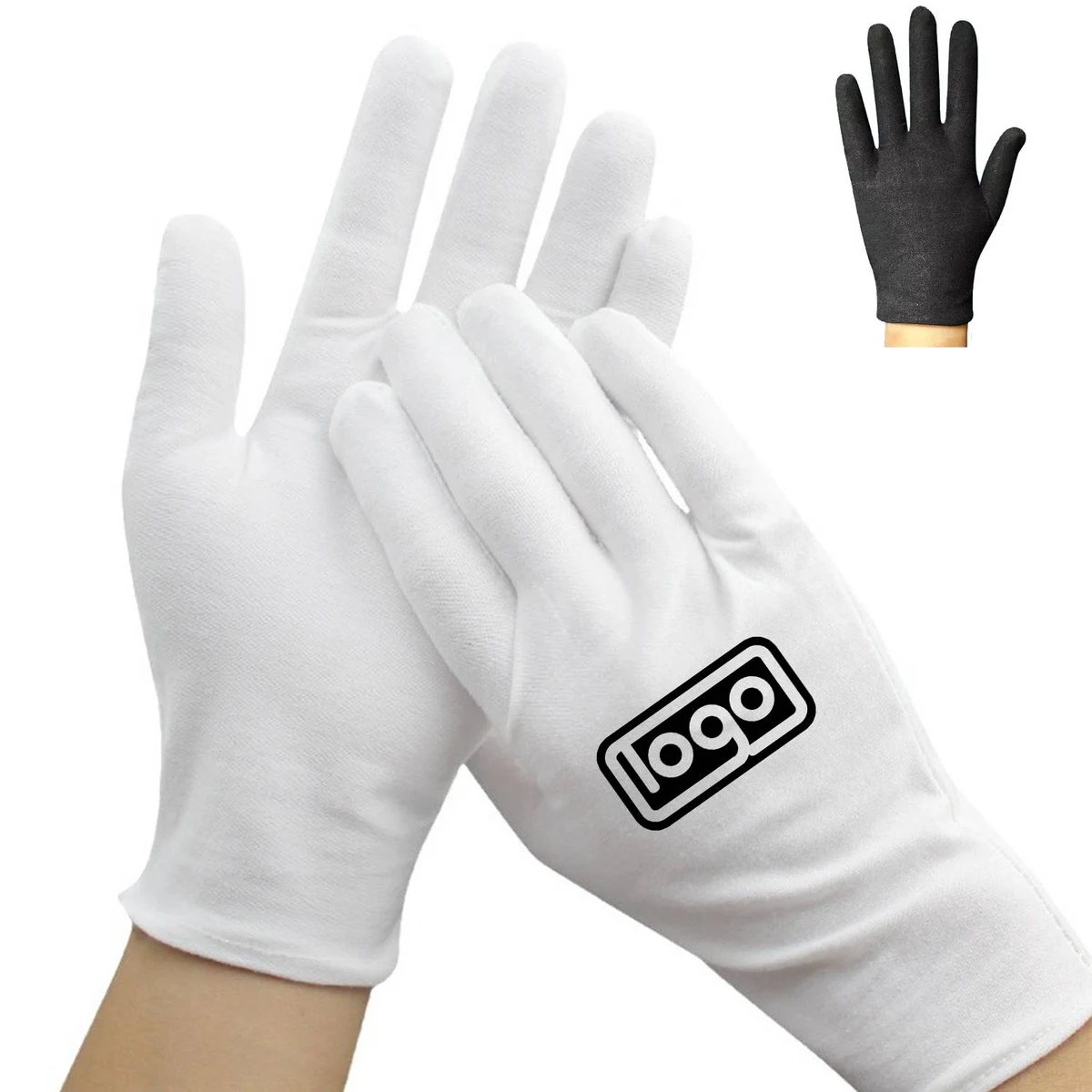 Custom Multiple Size White Soft Thick Cotton Work Gloves 1